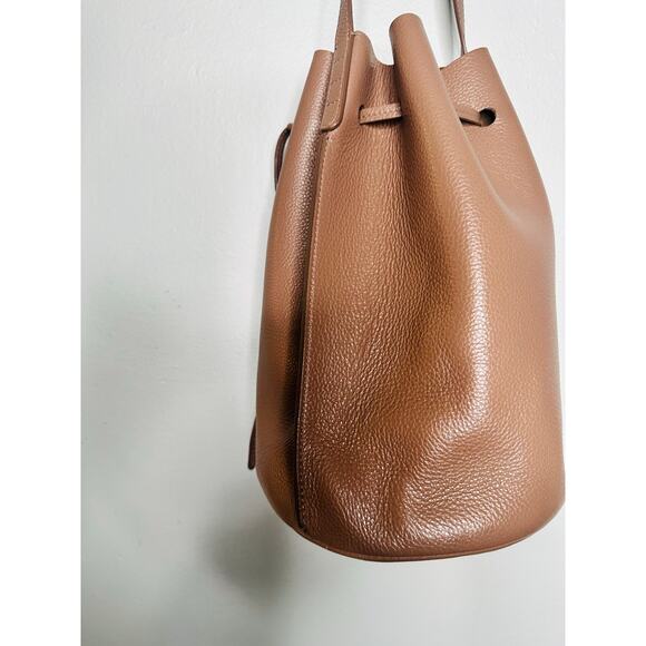 MANSUR GAVRIEL Hazelnut Brown Tan Cowhide Leather Soft Mini Bucket Bag - Picture 8 of 11